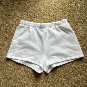 White TNA Cozy Fleece Perfect High-Rise 3” Sweatshort